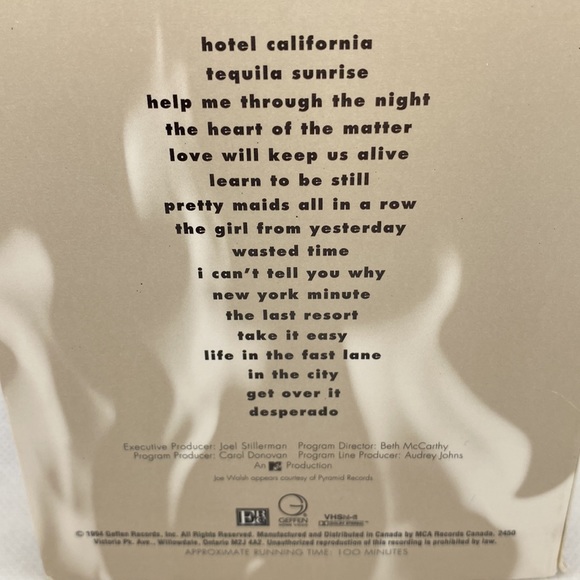 Eagles Hell Freezes Over Live Concert 1994 VHS Classic Rock Music - Picture 7 of 10